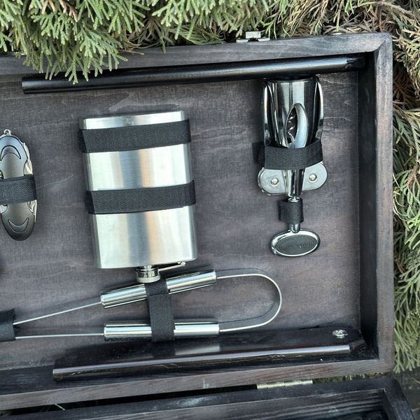 Mzavod Otaman Case-Table Gift Set, Black, Черный