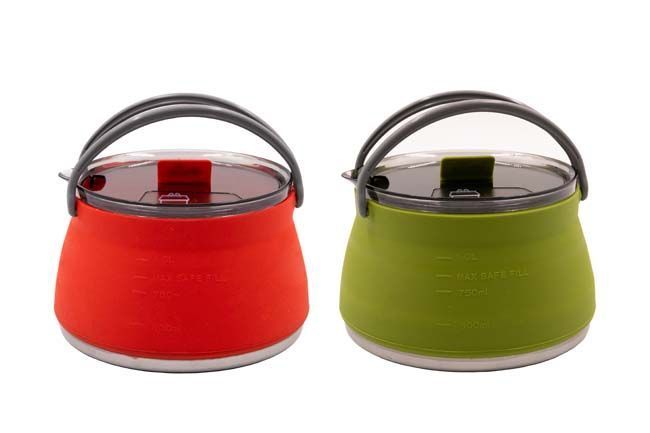Tramp Silicone Kettle with Metal Bottom 1 L, Terracotta, силікон, поліпропілен, нержавіюча сталь.