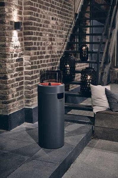 Enders Nova LED L Outdoor Gas Fireplace, Grey, 2.5 kW
