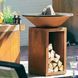 Дров'яний гриль-вогнище Ofyr Classic Corten 100 з відділом для зберігання дров