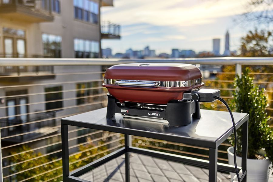 Гриль электрический Weber Lumin, красный