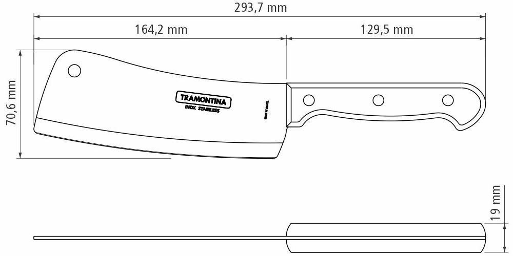 Ніж TRAMONTINA POLYWOOD Різак /15 см кухарський (чер.дер) інд.уп (21134/176)