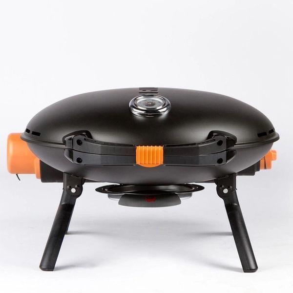 КОМПЛЕКТ Портативний переносний газовий гриль O-GRILL 600T, чорний + шланг в подарунок!