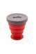 Tramp Collapsible Silicone Cup with Lid 200 ml UTRC-126, Terracotta, Красный