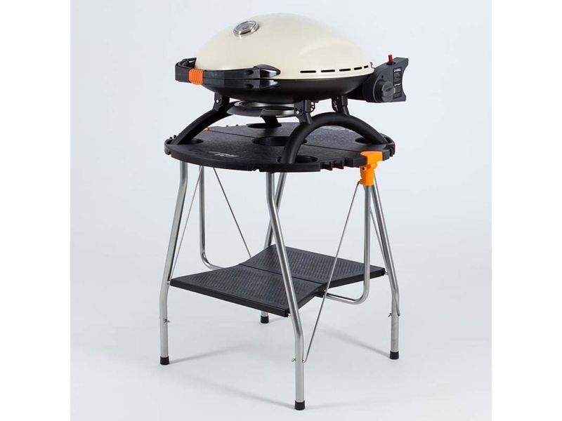 КОМПЛЕКТ Портативний переносний газовий гриль O-GRILL 900, кремовий + шланг в подарунок!