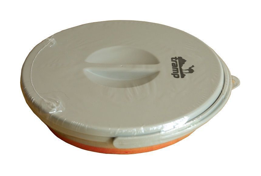 TRAMP Collapsible Silicone Bucket with Lid 5 L, Red, Красный, харчовий силікон, поліпропілен