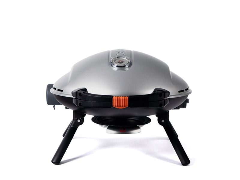 КОМПЛЕКТ Портативний переносний газовий гриль O-GRILL 900, срібло + шланг в подарунок!