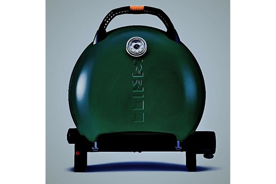КОМПЛЕКТ Портативный переносной газовый гриль O-GRILL 600T, зеленый + шланг в подарок!