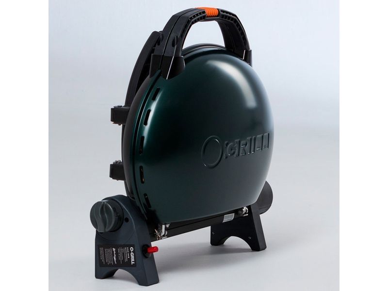 КОМПЛЕКТ Портативный переносной газовый гриль O-GRILL 500, зеленый + шланг в подарок!