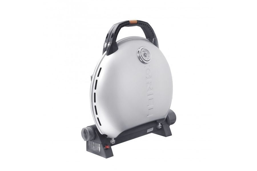 КОМПЛЕКТ Портативный переносной газовый гриль O-GRILL 600T, серебро + шланг в подарок!