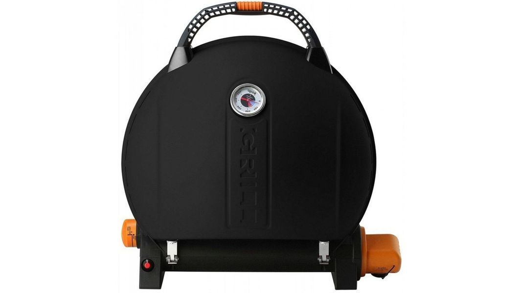 КОМПЛЕКТ Портативный переносной газовый гриль O-GRILL 900, черный + шланг в подарок!