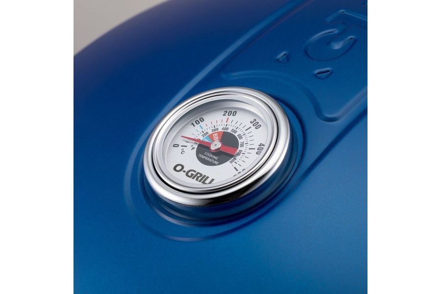 КОМПЛЕКТ Портативный переносной газовый гриль O-GRILL 900, синий + шланг в подарок!